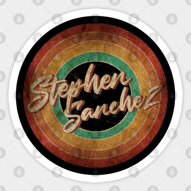 stephen sanchez - Vintage Circle Art Sticker by antongg